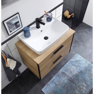 Blat sub chiuvetă în culoare naturală cu aspect de lemn de stejar Quickset 395 – Pelipal Blat sub chiuvetă în culoare naturală cu aspect de lemn de stejar Quickset 395 – Pelipal