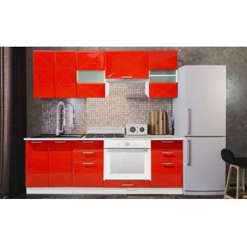 Bucatarie Boston Red Gloss 2m Bucatarie Boston Red Gloss 2m