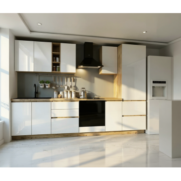 Bucatarie Chelsea 3m 300x60x215 cm Stejar K003 Alb