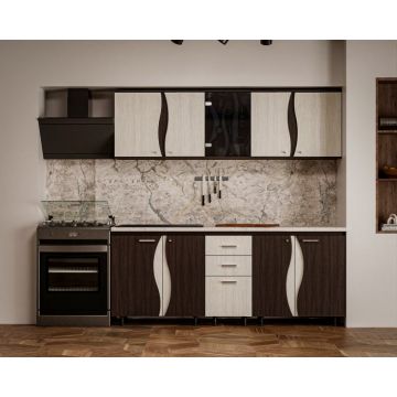 Bucatarie CIP3S - C1 Wenge + Alb Hacienda