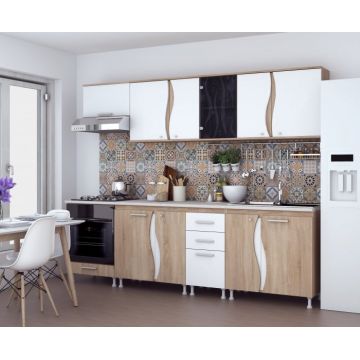 Bucatarie CIP3S - C2 Sonoma + Alb Bucatarie CIP3S - C2 Sonoma + Alb