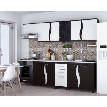 Bucatarie CIP3S - C2 Wenge + Alb Bucatarie CIP3S - C2 Wenge + Alb