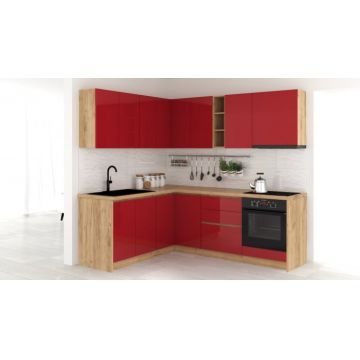 Bucatarie colt Chelsea V1, Rosu Bucatarie colt Chelsea V1, Rosu