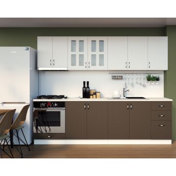 BUCATARIE CORA RIFLAJ  MDF 2,6M