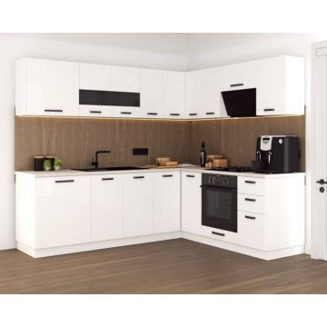 Bucatarie Daria colt V2, Alb lucios Bucatarie Daria colt V2, Alb lucios