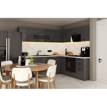 Bucatarie Daria colt V2, Antracit Bucatarie Daria colt V2, Antracit