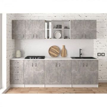 BUCATARIE KARINA 2.6M GRI CIMENT BUCATARIE KARINA 2.6M GRI CIMENT