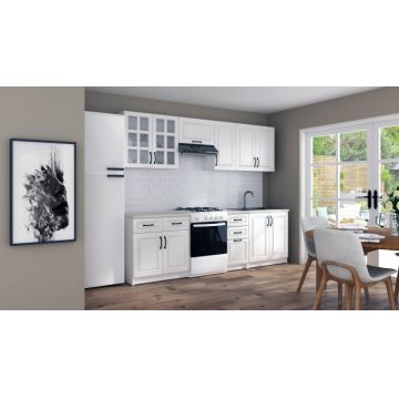 Bucatarie Michelle 2.6m MDF Ro, ALB