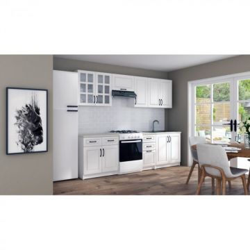 Bucatarie Michelle 2.6m MDF Ro, ALB Bucatarie Michelle 2.6m MDF Ro, ALB