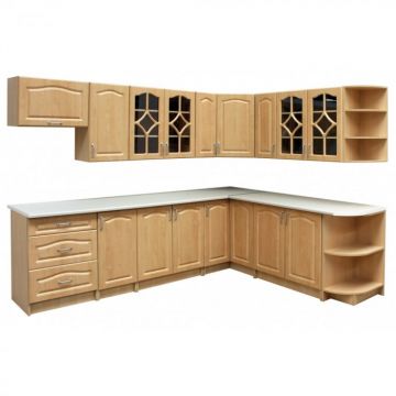 Bucatarie Olea pe colt MDF mesteacan, 270x60x200cm Bucatarie Olea pe colt MDF mesteacan, 270x60x200cm