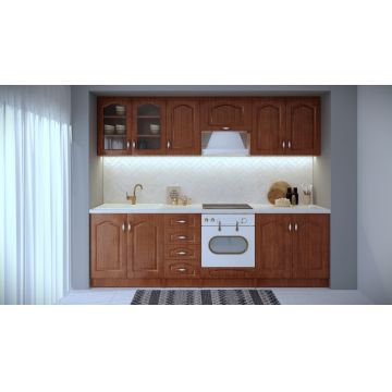 Bucatarie Olea RO MDF 2.6 m Calvados Cu Blat Intreg