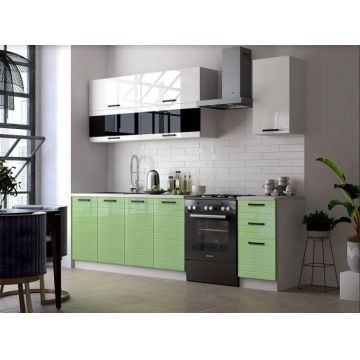 Bucatarie Tehno-3 MDF 2.0m Verde Lucios Bucatarie Tehno-3 MDF 2.0m Verde Lucios