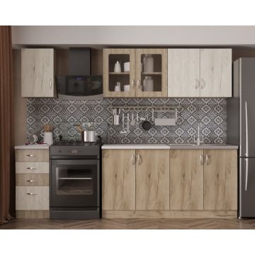 Bucatarie Venus Ro, 200x60x200 cm, K001 + K002