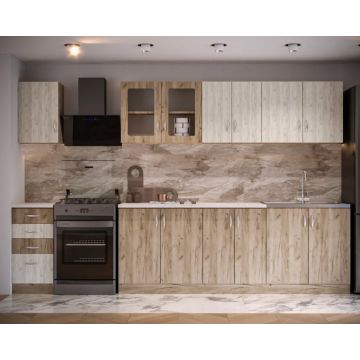 Bucatarie Venus Ro, 260x60x200 cm, K001 + K002 Bucatarie Venus Ro, 260x60x200 cm, K001 + K002