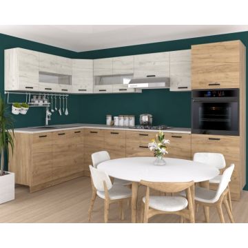 Bucatarie Vio Pe Colt, Stejar K003+K001 Bucatarie Vio Pe Colt, Stejar K003+K001