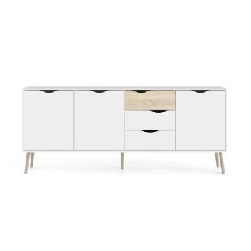 Comodă albă 196x82x39 cm Oslo – Tvilum Comodă albă 196x82x39 cm Oslo – Tvilum