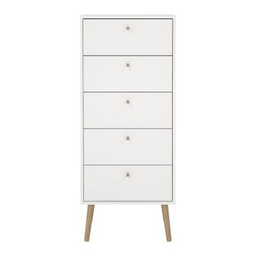 Comodă albă înaltă 50x120 cm Bodo – Tvilum Comodă albă înaltă 50x120 cm Bodo – Tvilum