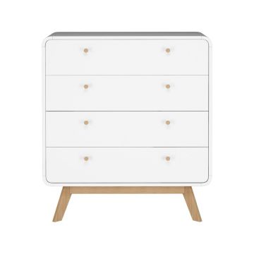 Comodă albă înaltă 80x88 cm Caitlin – Støraa Comodă albă înaltă 80x88 cm Caitlin – Støraa