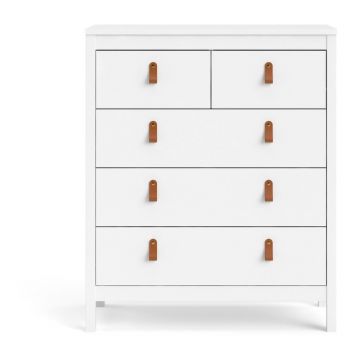 Comodă albă înaltă 82x99 cm Madrid – Tvilum Comodă albă înaltă 82x99 cm Madrid – Tvilum