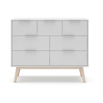 Comodă albă joasă 120x83 cm Campus – Marckeric Comodă albă joasă 120x83 cm Campus – Marckeric