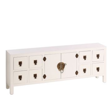 Comodă albă joasă 130x50,5 cm Oriente – Ixia Comodă albă joasă 130x50,5 cm Oriente – Ixia