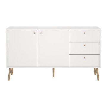 Comodă albă joasă 149x82 cm Bodo – Tvilum Comodă albă joasă 149x82 cm Bodo – Tvilum