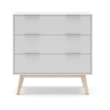 Comodă albă joasă 80x83 cm Campus – Marckeric Comodă albă joasă 80x83 cm Campus – Marckeric