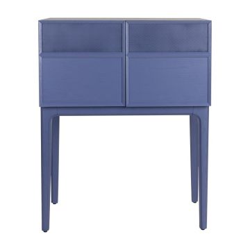 Comodă albastră cu aspect de lemn de stejar 80x100x45 cm June – Zuiver Comodă albastră cu aspect de lemn de stejar 80x100x45 cm June – Zuiver