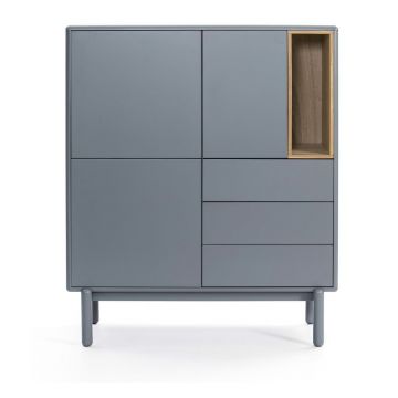 Comodă albastră/gri înaltă 100x120 cm Corvo – Teulat Comodă albastră/gri înaltă 100x120 cm Corvo – Teulat