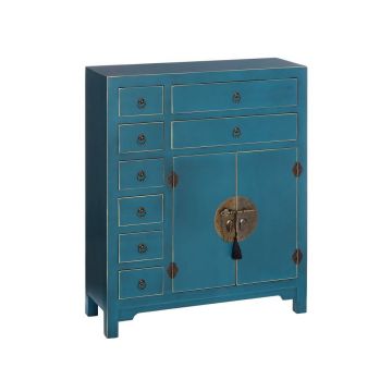 Comodă albastră înaltă 73x90 cm Oriente – Ixia Comodă albastră înaltă 73x90 cm Oriente – Ixia