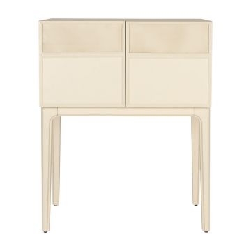 Comodă crem cu aspect de lemn de stejar 80x100x45 cm June – Zuiver