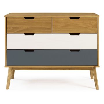 Comodă din lemn de pin Marckeric Cusco, 100 x 82 cm