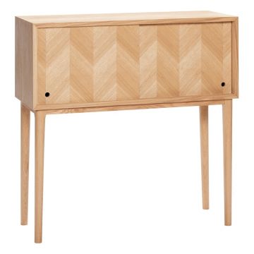 Comodă din lemn de stejar Hübsch Herringbone, înălțime 90 cm Comodă din lemn de stejar Hübsch Herringbone, înălțime 90 cm