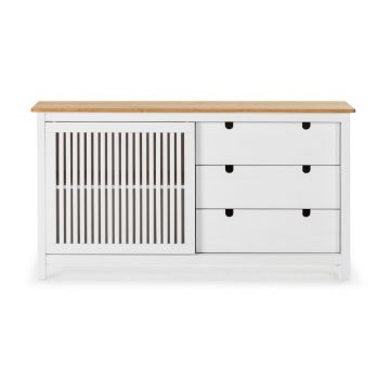 Comodă din lemn Marckeric Bruna, alb Comodă din lemn Marckeric Bruna, alb