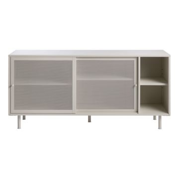 Comodă gri din metal cu ușă glisantă 160x75x47 cm Veep – Unique Furniture Comodă gri din metal cu ușă glisantă 160x75x47 cm Veep – Unique Furniture