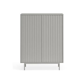 Comodă gri înaltă 97x130 cm Sierra – Teulat