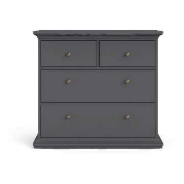 Comodă gri joasă 96x87 cm Paris – Tvilum Comodă gri joasă 96x87 cm Paris – Tvilum