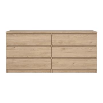 Comodă în culoare naturală cu aspect de lemn de stejar 154x70x50 cm Naia – Tvilum