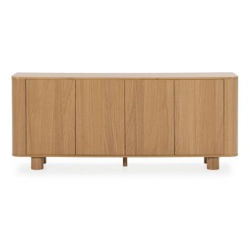 Comodă în culoare naturală cu aspect de lemn de stejar 180x75x40 cm Padoc – MOME Comodă în culoare naturală cu aspect de lemn de stejar 180x75x40 cm Padoc – MOME