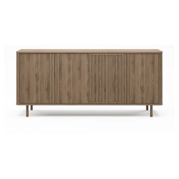 Comodă în culoare naturală cu aspect de lemn de stejar 180x80x40 cm Salma – Marckeric