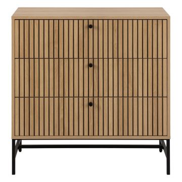 Comodă în culoare naturală cu aspect de lemn de stejar 81x80x40 cm Albany – Actona Comodă în culoare naturală cu aspect de lemn de stejar 81x80x40 cm Albany – Actona