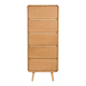 Comodă în culoare naturală din lemn de frasin 45x112x40 cm Rise – Zuiver