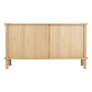 Comodă în culoare naturală din lemn de stejar cu ușă glisantă 135x73,5x48 cm Italic – UMAGE