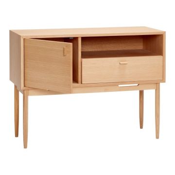 Comodă în culoare naturală înaltă cu aspect de lemn de stejar 100x75 cm Cube – Hübsch Comodă în culoare naturală înaltă cu aspect de lemn de stejar 100x75 cm Cube – Hübsch