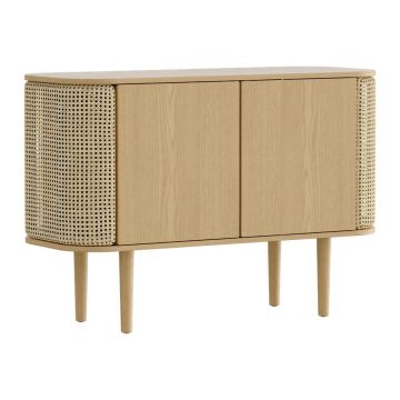 Comodă în culoare naturală joasă cu aspect de lemn de stejar 109x75 cm Treasures – UMAGE Comodă în culoare naturală joasă cu aspect de lemn de stejar 109x75 cm Treasures – UMAGE