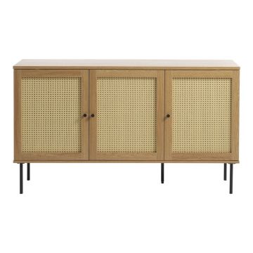 Comodă în culoare naturală joasă cu aspect de lemn de stejar 140x80 cm Pensacola – Unique Furniture Comodă în culoare naturală joasă cu aspect de lemn de stejar 140x80 cm Pensacola – Unique Furniture