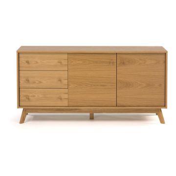 Comodă în culoare naturală joasă cu aspect de lemn de stejar 149x75 cm Kensal – Woodman Comodă în culoare naturală joasă cu aspect de lemn de stejar 149x75 cm Kensal – Woodman