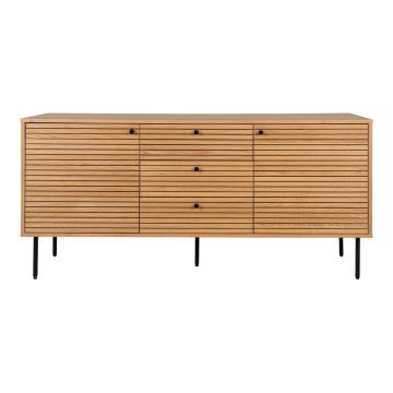 Comodă în culoare naturală joasă cu aspect de lemn de stejar 150x74 cm Kyoto – House Nordic Comodă în culoare naturală joasă cu aspect de lemn de stejar 150x74 cm Kyoto – House Nordic