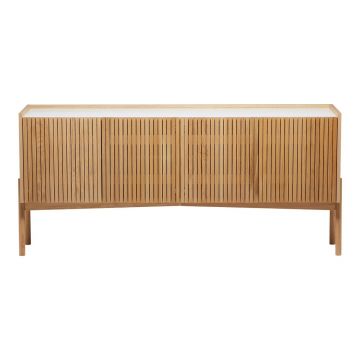 Comodă în culoare naturală joasă cu aspect de lemn de stejar 177x42 cm Bottrup – Woodman Comodă în culoare naturală joasă cu aspect de lemn de stejar 177x42 cm Bottrup – Woodman