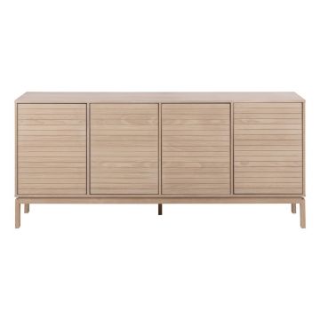 Comodă în culoare naturală joasă cu aspect de lemn de stejar 180x80 cm Linley – Actona Comodă în culoare naturală joasă cu aspect de lemn de stejar 180x80 cm Linley – Actona